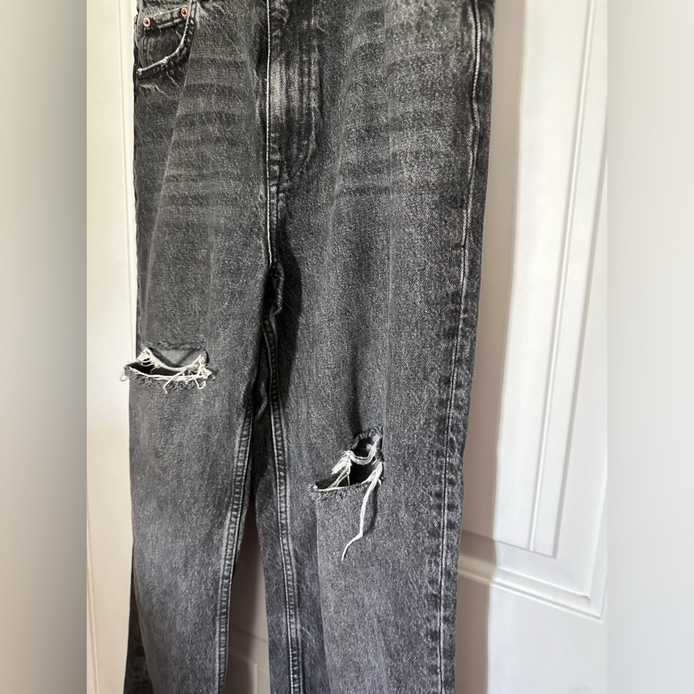 Zara wide leg distressed jeans - Picture 3 of 4